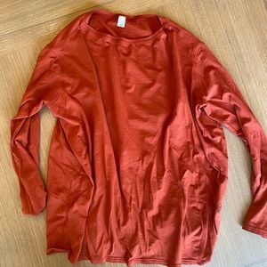 Lululemon Back I’m Action LS. Size 0. Aztec Brick.